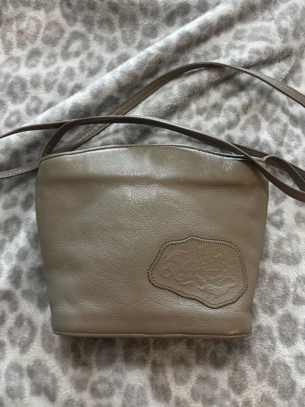 Vintage Leather Carlos Falchi Crossbody Bag